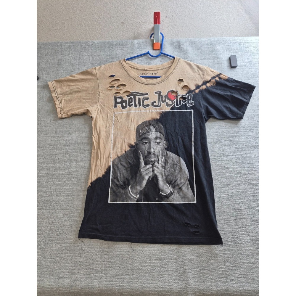 Chemistry T Shirt Mens Small Colorblock Actor Tupac Shakur Poetic Justice Rapper